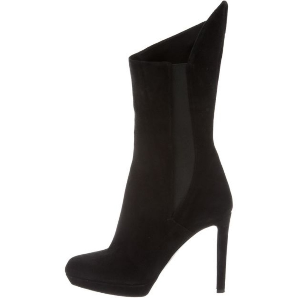 JIL SANDER - Grey Suede Platform Boot